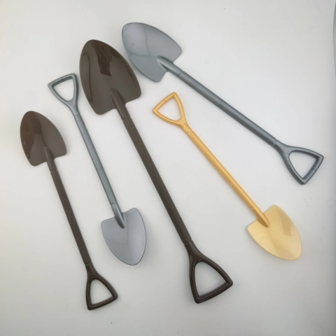 Mini Plastic Shovel Christmas Tree Hanging Ornaments DIY Crafts Spades Colorful Toy Accessories Holiday Party Decor