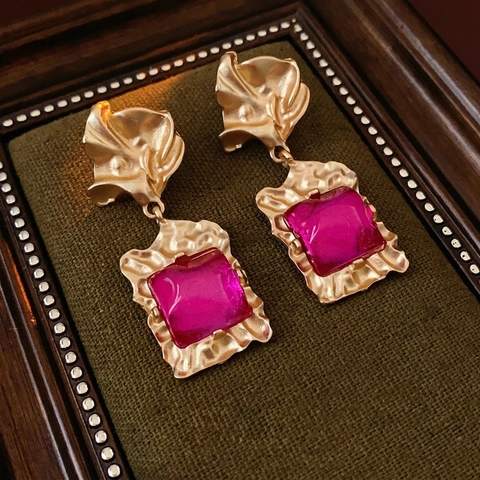 Vintage Palace Style Alloy Earrings With Artificial Pearl Rhinestone Enamel And Silver Earring Post Elegant Flower Drop For Women