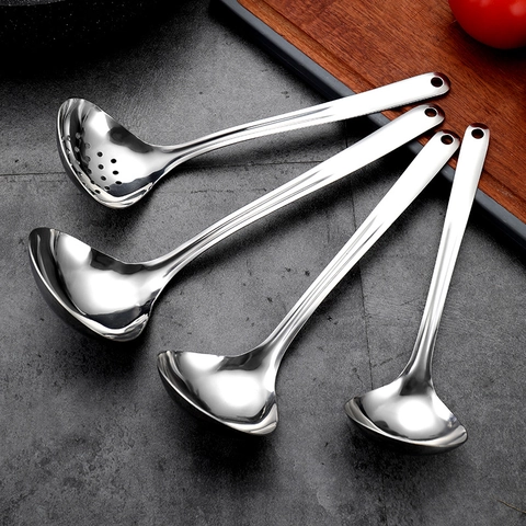 Cucchiaio Da Zuppa In Acciaio Inossidabile 304 Forma Di Cuore Schiumarola Manico Lungo Lucidato A Specchio Resistente Al Calore Utensile Da Cucina