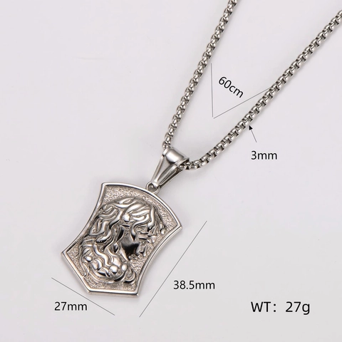 Collar Colgante Escudo Medusa Acero Inoxidable Retro Mitología Griega Relieve Punk Gótico Joyería Hombres Mujeres