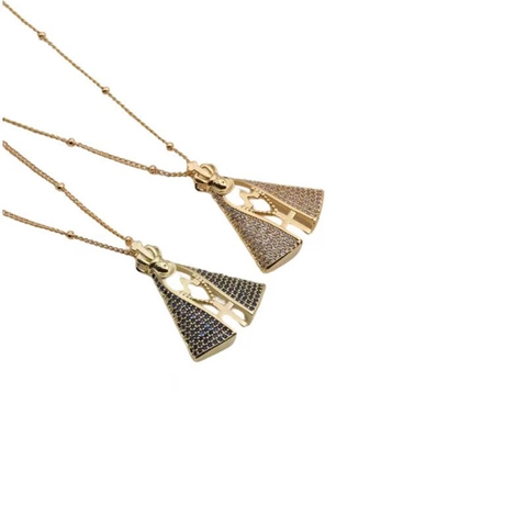 Collana Con Pendente Religioso Vergine Maria In Rame Placcato Oro Con Zircone Corona Croce Gioielli Di Moda Per Donna