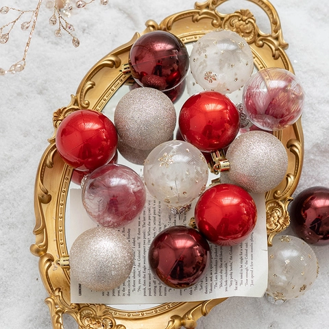 Weihnachtskugeln Luxus PVC Glitzer Bemalt Feiertag Baum Hängende Dekorationen Party Ästhetik Haus Dekor