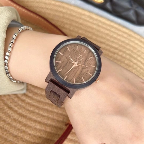 Dames Quartz Horloge Retro Houtnerf Schildpad Grote Ronde Wijzerplaat Analoog Waterdicht Casual Polshorloge