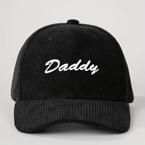 Gorra De Béisbol De Pana Retro Bordada Daddy Ajustable Visera Curvada Sombrero De Sol Al Aire Libre Unisex