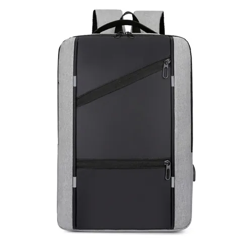 Business Laptop Backpack Oxford Waterproof Anti Theft With USB Charging Port Reflective Strip Large Capacity Rucksack Men