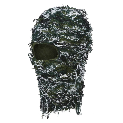 Balaclava Tricoté Masque Facial Effiloché Shaggy Hiver Chaud Cagoule Visage Complet Pour Hommes Et Femmes Sport Extérieur