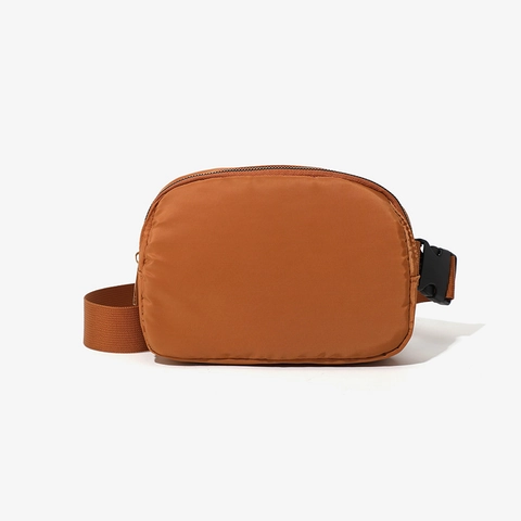 Women Nylon Waist Bag Large Capacity Waterproof Chest Pack For Outdoor Sports Travel Fashion Bum Bag With Gold Zipper