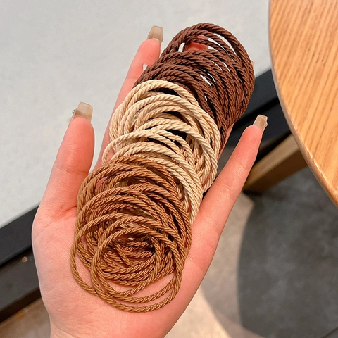 High Elasticity Hair Ties Seamless Durable Ponytail Holders Scrunchies For Women Girls Daily Fashion Accessories