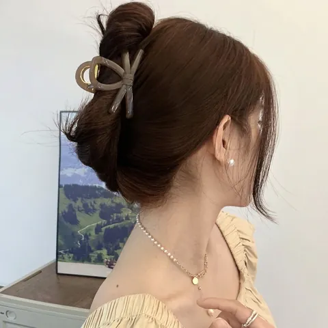 Molletta Per Capelli A Fiocco Acrilico Resina Elegante Minimalismo Stile Francese Accessorio Per Acconciatura