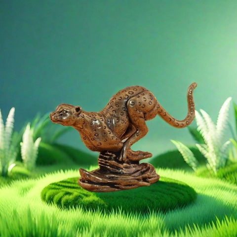 Statua Di Leopardo In Corsa Figurina Di Ghepardo Vintage Placcata In Ottone Ornamento Da Scrivania Decorazione Casa Ufficio