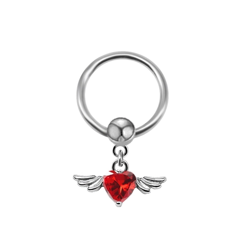 Nipple Rings Body Piercing Jewelry 316L Stainless Steel Copper Zircon Heart Wing Spider Devil Heart Punk Gothic Jewelry