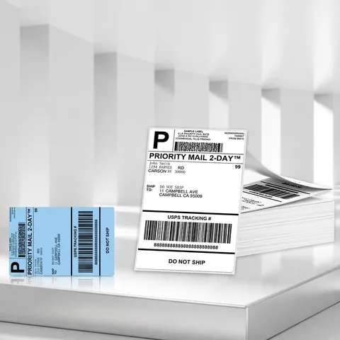Thermal Printer Labels Self Adhesive Shipping Mailing Address Stickers Waterproof Oilproof Strong Sticky For Logistics