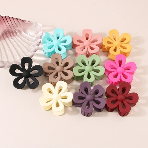 Blumen Haarklammer Matt Acryl Haargreifer Rutschfest Styling Tool Damen Mädchen Elegant Design