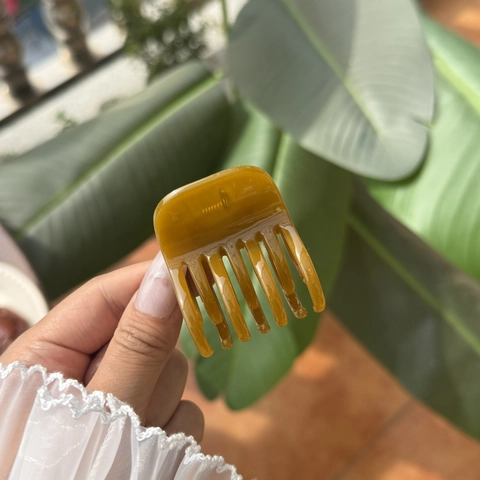 Pinza Para El Pelo Color Gelatina Plástico Elegante Dientes Largos Horquilla Grande Clip De Tiburón Para Mujer Diario