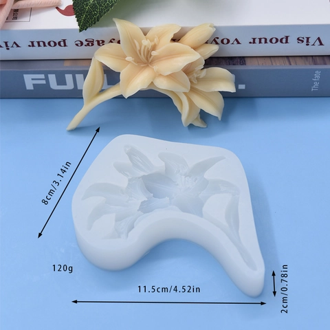 Lelie Bloem Siliconen Vorm Voor Bakken Cake Fondant Chocolade Kaars DIY Zeep Maken Flexibele Ambachtelijke Tool
