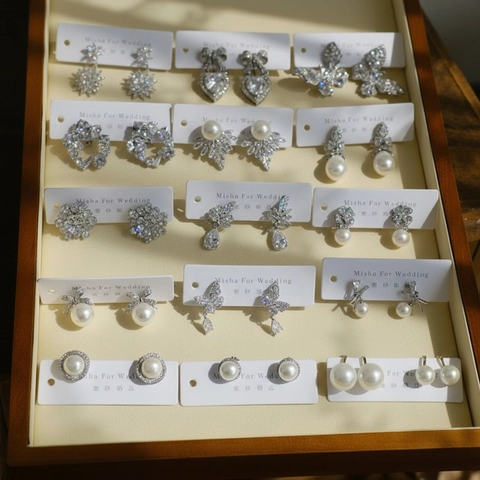 Pendientes Colgantes De Mariposa Perla Artificial Flor Con Poste De Plata De Ley 925 Circonita Cúbica Vintage Lujo Para Mujeres