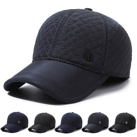 Gorra De Béisbol De Invierno Para Hombre Acolchada Con Orejeras Cálida Forro Polar Cortavientos Gorro Ajustable