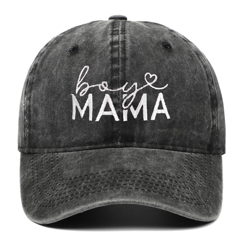 Baseballkappe Aus Gewaschener Baumwolle Boy MAMA Stickerei Vintage Verstellbare Sonnenhut Outdoor Sportmütze Damen