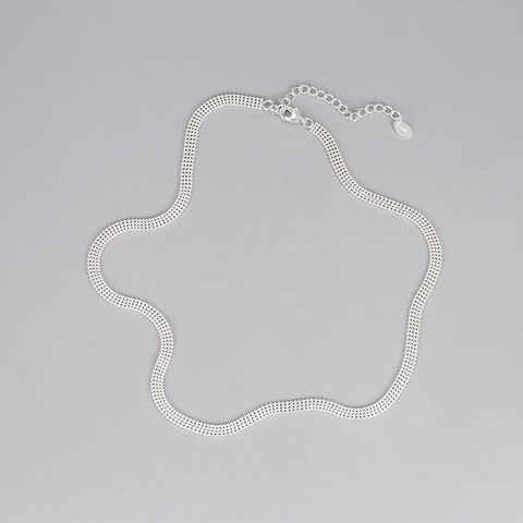 Collana Girocollo in Argento Sterling 925 a Quattro File di Sfere Minimalista Geometrica Multistrato Gioielli per Donna Festa