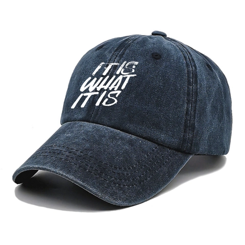 Berretto Da Baseball In Cotone Lavato Vintage Cappello Da Sole Retro Con Stampa Lettere It Is What It Is