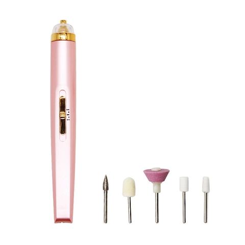Kit Trapano Elettrico Per Unghie Portatile In ABS Con Luce LED Ricaricabile Manicure Pedicure Testine Di Smerigliatura