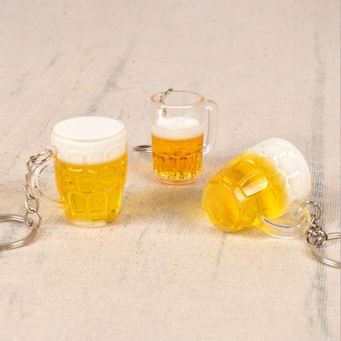 Mini Portachiavi Boccale Di Birra Simulazione Pendente Tazza Realistica Accessorio Creativo Di Novità Per Borse Regalo Festa