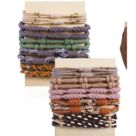 Boho Handgemaakte Gevlochten Haarelastiekjes Voor Dames Retro Elastische Haarklemmen Kunstparel Haaraccessoires Sieraden
