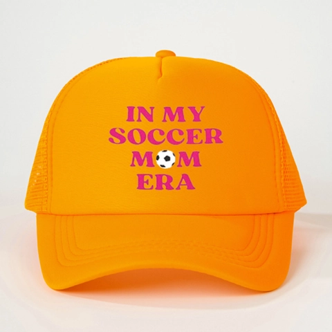 In My Soccer Mom Era Trucker Hat Foam Mesh Snapback Baseball Cap Adjustable Breathable Outdoor Sports Sunshade For Women