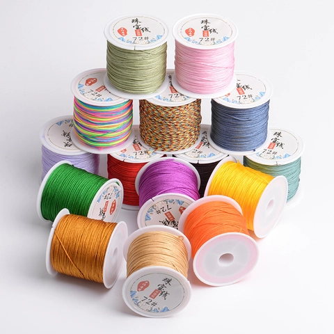 Nylon Gevlochten Koord 72# Jadedraad Voor Sieraden Maken DIY Handgeweven Chinese Knoop Koord Touw Multi Color Rond Touw