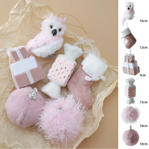 Addobbi Per Albero Di Natale Set Decorazioni Sospese Schiuma Glitter Paillettes Forme Multiple Per Feste Casa Arredamento