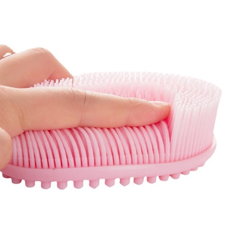 Silicone Baby Bath Brush Double Sided Soft Massage Scrubber For Infants And Children Hair Washing Scalp Massager Sensory