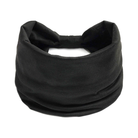 Wide Knitted Hair Band For Women Men Solid Color Elastic Headband For Sports Yoga Makeup Simple Polyester Hair Accessories
