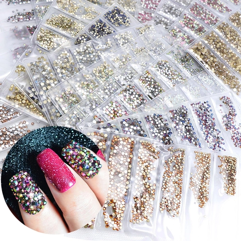 Nail Art Rhinestones Glass Crystals Flatback Multiple Colors For DIY Decoration Manicure Crafts