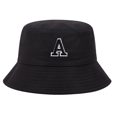 Chapeau Bob Acrylique Broderie Lettre A Protection Solaire Extérieur Décontracté Unisexe Mode Été