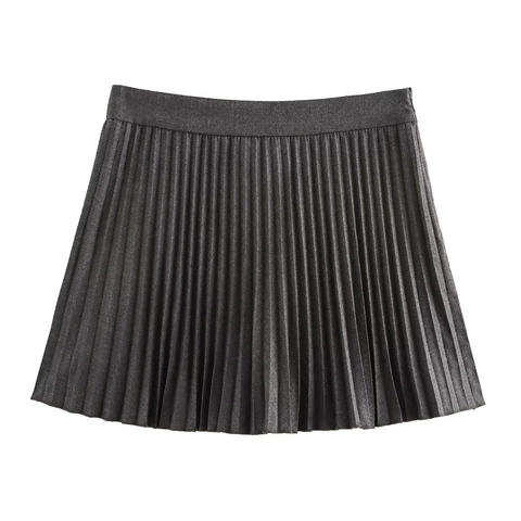 Dames Hoge Taille Geplooide Skort A-Lijn Minirok Polyester Sexy Streetwear Mode