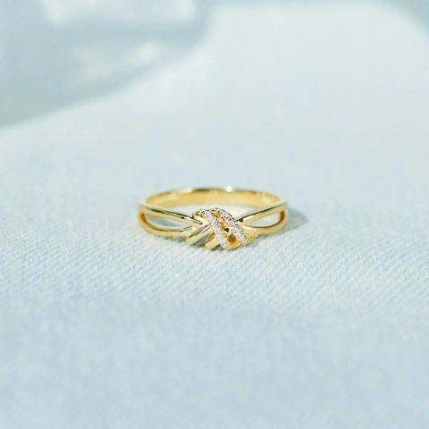 S925 Sterling Silber Geknoteter Ring Für Damen Mit Zirkonia Minimalistischer Modischer Vergoldeter Zeigefinger Schmuck