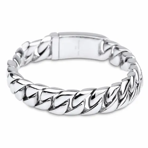 Herren Kupfer Panzerkette Armband Poliert Geometrisch Schweres Kettenarmband Für Männer Hip Hop Streetwear Schmuck Zubehör