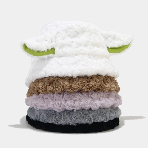 Simpatico Cappello Alla Pescatora In Peluche Con Orecchie Da Animale Invernale Caldo In Pelliccia Sintetica Per Donne