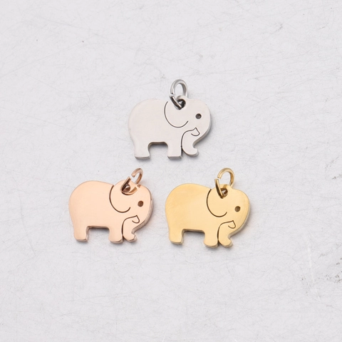 Gepolijste Olifant Hanger Roestvrij Staal DIY Sieraden Maken Accessoire Voor Ketting Armband Dier Charm