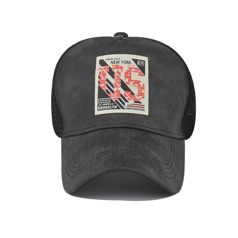 Casquette Trucker En Coton Lavé Vintage Maille Respirante Casquette De Baseball Patch New York Chapeau De Soleil Réglable
