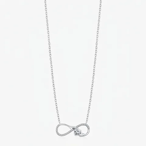 Infinity Herz Halskette 925 Sterlingsilber Mit Zirkonia Eleganter Romantischer Schmuck Geschenk Für Damen