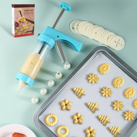 Manuelle Gebäckpresse Kunststoff Plätzchenmaschine Mit Edelstahlstange Zum Backen DIY Dessert Dekoration