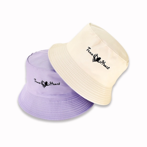 Baumwolle Polyester Fischerhut Sonnenschutz Wendbar Stickerei Japanischer Cartoon Lässiger Stil Outdoor Sonnenschutz Damen