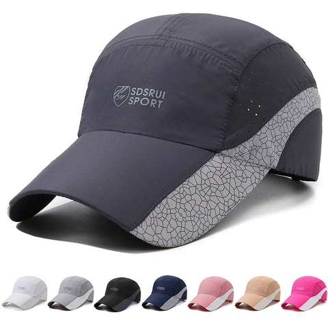 Gorra De Béisbol Deportiva Transpirable De Secado Rápido Sombrero De Sol De Malla Ligera Para Correr Senderismo Ajustable