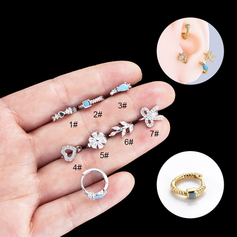 Fashion Copper Hoop Earrings Cubic Zirconia Inlaid Heart Bow Dainty Huggie Jewelry For Women Trendy Charm