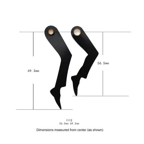 Lancette Per Orologio Creative Silhouette Gamba Danzante Metallo Alluminio DIY Parti Di Ricambio Per Orologio Da Parete Nero