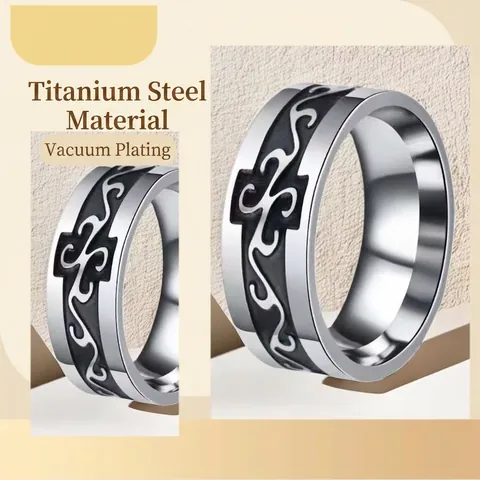 Anello Croce Drago Retro Gotico In Acciaio Inossidabile Con Motivo A Volute Incise Per Uomo E Donna Gioielli Punk Nicchia