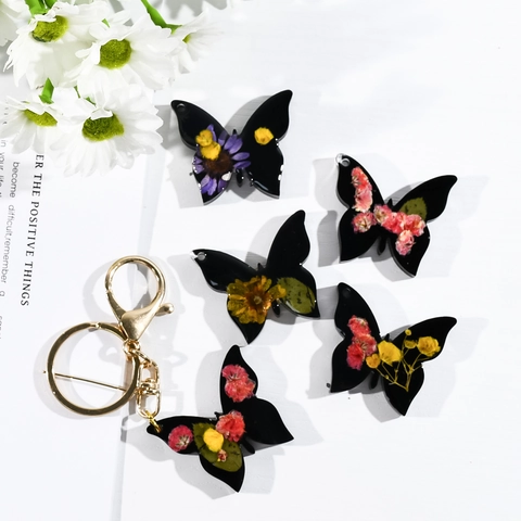 Moldes De Silicona Para Fundición De Resina Formas De Corazón Mariposa Luna Estrella Joyería DIY Colgantes Llaveros