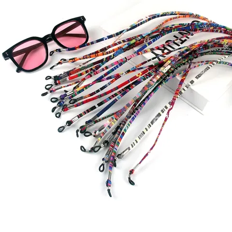 Böhmische Gewebte Brillenkette Polyester Baumwolle Bunte Ethnische Stil Rutschfeste Verstellbare Brillenband Für Damen Herren