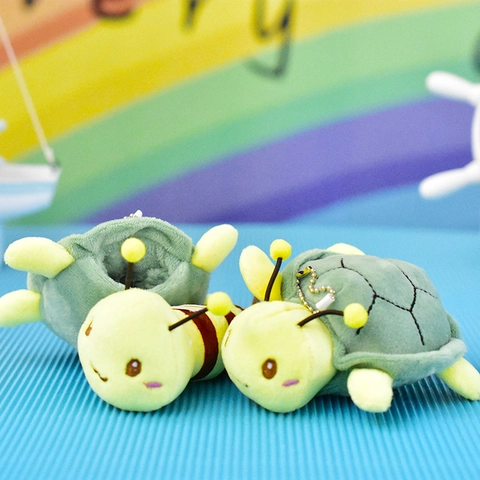 Cute Bee Turtle Plush Toy Keychain Kawaii Honeybee Tortoise Pendant For Backpack Decoration Gift For Friends Kids Girls
